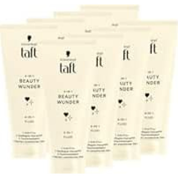 Schwarzkopf Taft Beauty Wunder 4-in-1 Fluid (8 x 100 ml), Anti-Frizz Fluid, Gives a Nourished Hair Feel, Makes Hair Smooth and Provides a Naturally Shiny Hair Styling