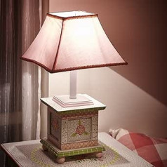 Fantasy Fields W-5069GE Children's Crackled Rose Bedside Table Lamp