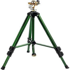 Hourleey Tripod Base Heavy Duty Brass Sprinklers for Yard, Lawn, Garden, 0-360 Degree Large Area Coverage, 3/4