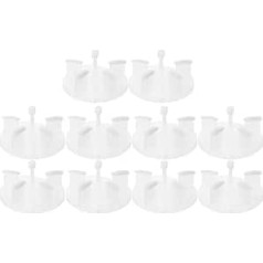 10 Stück 10 Stück Nagelspitzen Display mit Rutschfestem Lotusfuß Transparenter Kunststoff Nagelständer für Nageldesign Übung und Präsentation Künstlicher Nägel