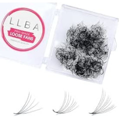 LLBA Premade Flower Bouquets, Volume Eyelashes, Handmade, Multiple Selection from 3D to 16D, Curves C CC D DD L M, Thickness 0.03~0.1mm, 8-20mm Length, Durable, Easy Application (10D-0.03D