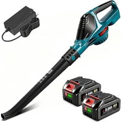 ONEVAN Battery Leaf Blower with Batteries and Charger, 220 km/h Electric Air Blower, 5-Speed Wireless Leaf Blower Brushless Leaf Blower Snow Blower for All Seasons, 2 3000 mAh Batteries