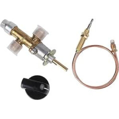 Low Pressure Propane Gas Fail Safe Steuerungsventil Set für Kamine/Heizungen, 12 PSI (65 mbar), mit 60 cm Thermoelement, Kompatibel mit Grill und Feuerstelle