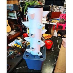 ALAIAS 6 Layers 18 Plant Locations NFT Garden Hydroponic Growing System Vertical Tower Garden Greenhouse Kit for Fruit, Vegetables, Herbs, White with Highly Efficient Water Saving, without Soil
