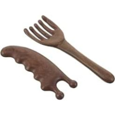 2stücke Sandelholz-massagekamm Mit Breiten Zähnen Für Kopfhautmassage Naturholz-gesichtsmassagegerät Für Kopfhautpflege Und Salon Handgehaltenes Massagegerät Aus Sandelholz