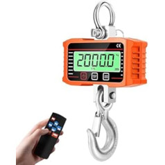 Crane Scales 2000 kg / 4400 lbs Digital Hanging Scales Electronic Wild Scales LCD Display Portable Electronic Hanging Scales with Remote Control Industrial Hanging Scales with Precise Sensor (without