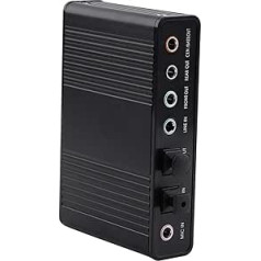 External Sound Card 5.1, 6 Channel Sound Card, External Digital Optical SPDIF Audio Output Adapter USB Audio Adapter for PC, Laptops, Desktop, Computer