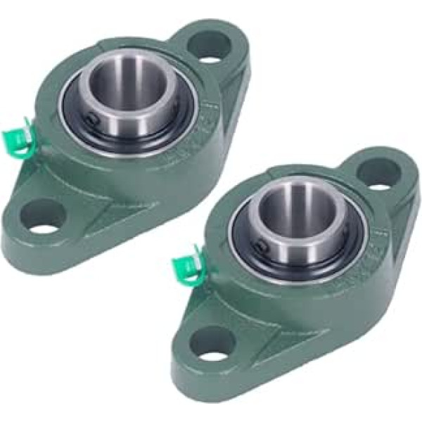 Tissting Flange Bearings 25 mm ID Housing Bearing Pillow Block Rhombic UCFL205 16 Self-Aligning Horizontal Cast Iron Ball Bearing Block for 3D Printer Pack of 2