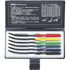 MA00600 6 Pcs HRC40-HRC65 Measurement Hardness Tester Kit Multicolor Files for Flat Curved Inner Diameter Surfaces Testing Industrial Applications