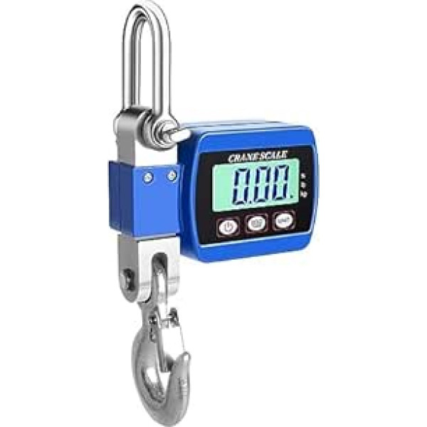 Kranwaage LCD-Digitalanzeige, Crance-Waage, 0,05–500 kg, tragbarer industrieller elektronischer Schwerlast-Hakenkran mit Einheitenwechsel Digitale Hängewaage, robust ( Color : Blue , Size : 1 UK )