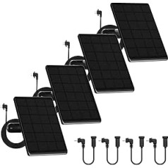 4 Pack 6W Solar Panel for Blink Camera, 2500mAh Panel, Compatible with Blink Outdoor 4 (4th Generation) XT3 and XT2/XT, IP66 Weatherproof Solar Panel with 360° Adjustable Bracket, 3M Long