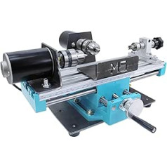 Metalldrehmaschine, 400W Hochpräzise Holzperlen Tischbohrmaschine, Kleine Drehmaschine, 7000 U/min, Sieben Geschwindigkeitsregelung, Leise für die Verarbeitung von Präzisionsteilen
