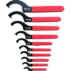 10-teiliges verstellbares C-Hakenschlüssel-Set mit rutschfestem Griff, Hartstahl für Haltbarkeit, nummeriert zur einfachen Identifizierung, 22-110 mm