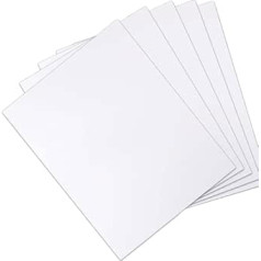 5er-Pack weiße PVC-Schaumstoffplatten – 2 mm dicke Polystyrolplatten for Bastel-, Rahmen-, Kunst- und Präsentationsprojekte(0.2x20x30cm)