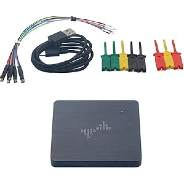 Logic Analyzer 100M @ 16CH 16G Tiefe USB-C Schnittstelle mit Überspannungsschutz und Multi-Protokoll Unterstützung für 1,2 V bis 5,0 V