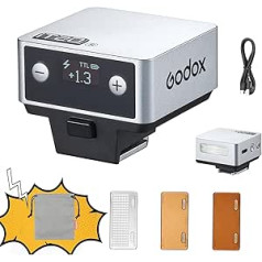 Godox iT20 TTL Camera Flash 700 Flash Time, 1.5s Recycle Time with Magnetic Colour Filters (Silver, for Sony)