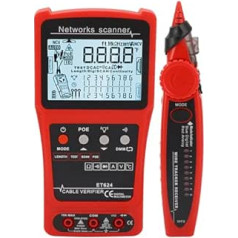 ERYUE Multifunktionaler Wire Netzwerkkabeltester, Digitaler Schaltkreisanalysator mit Batterie für Elektriker und IT-Experten