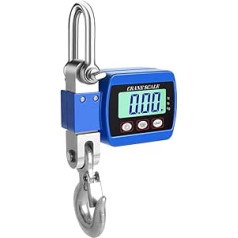 Cocoarm Digital Hanging Scale, 500 kg, Robust, Portable, Industrial Hook Crane with LCD Display, 3 Switchable Units Kg LB N for Fishing Farm Storage (BLUE)