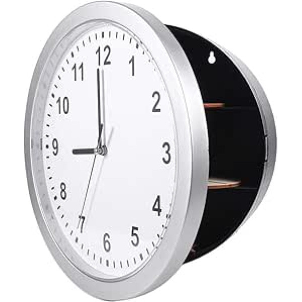 Bathroom Storage Shelf, Bathroom Organiser Wall Clock with Hidden Storage, Secret Safes, Hidden Safe Wall Clock, Hidden Safes, Secret Safes, Container Box for Money, Jewellery, Valuables
