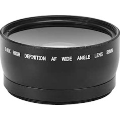 Zerodis 58 mm Wide Angle Macro Lens, 0.45x Magnification Macro Lens Universal Professional Camera Conversion Macro Lens for All Camera Lenses with 58 mm Diameter