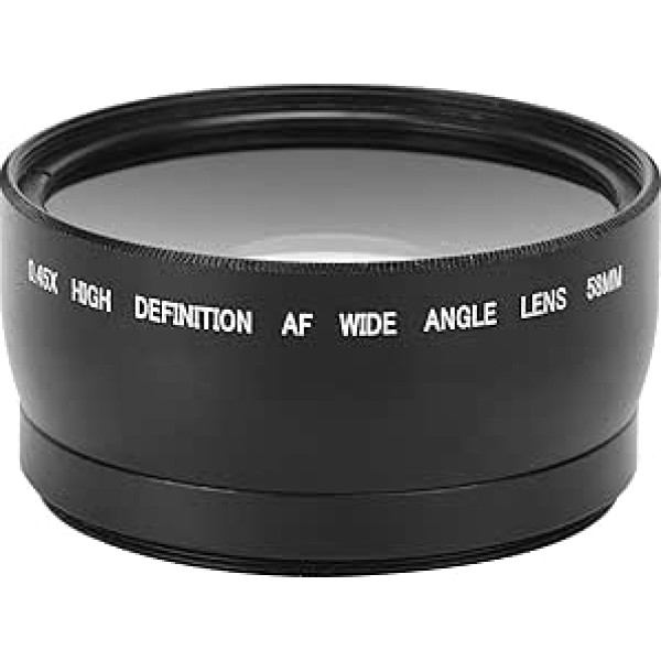 Zerodis 58 mm Wide Angle Macro Lens, 0.45x Magnification Macro Lens Universal Professional Camera Conversion Macro Lens for All Camera Lenses with 58 mm Diameter