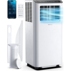 Pro Breeze 12000 BTU Mobile Air Conditioner (Rooms up to 50㎡) - Mobile Air Conditioner with App Control, Timer & LED Display - Includes Window Seal & Exhaust Hose - Mobile Air Conditioner for Home & Office