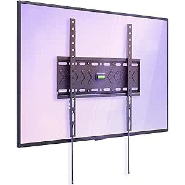 Visaro WMF75 TV Wall Mount, Fixed Bracket for 43-75 Inches, Flat & Universal LED/LCD/OLED TV, Max. VESA 400 x 400 mm, up to 45 kg