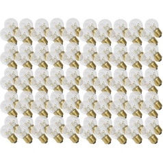 NCC-Licht 100 x LED Drops 5+4 1 W E27 Clear Plastic Warm White for Outdoor Use Ball Bulb