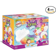 Glibbi 4 x Big Special Effect Bath Bombs Pack, Magic Bath Bombs, Star, Rocket, Rainbow & Moon, Children's Birthday Gift Set, Vegan Friendly