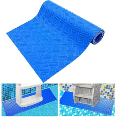 SKARUMMER Swimming Pool Ladder Mat - Protective Pool Ladder Pad Step Mat Entry Aid with Non-Slip Texture, Blue Medium (36