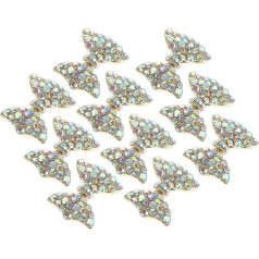 Pack of 40 Bow Nail Dress Nail Studio Accessories Nail Diamonds Rhinestone Stickers for Nails Gemstone Stickers Nail Rhinestone Bow Nail Stickers Nail Jewellery Alloy