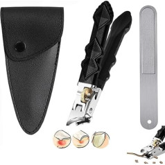 Solymody Nail Clippers, Pack of 2 Solymody Nail Expert, Solymody Orthoclip, Nail Clippers, Toenails, with Wide Jaw Opening and Splash Guard (1 x Beveled)