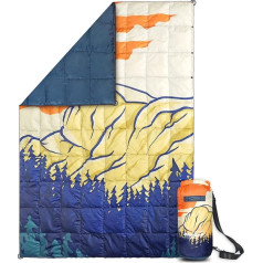 4Monster Down Comforter, Lightweight, Compact, Outdoor Camping Blanket, Super Warm Waterproof Packable Blanket for Travel, Picnics, Camping, Hiking (PrintB, M: 137 x 203 cm)
