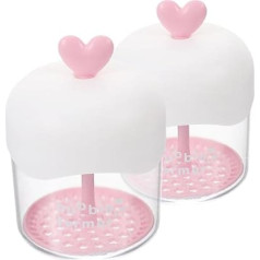 Transparent Face Foam Generator Quick Density Foaming Manual Heart-Shaped Versatile for Face Cleanser and Hand Soap Pink Efficient Gentle Practical Pack of 2
