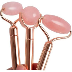 VALICLUD Jade Face Massager with Heads Natural Jade Roller for Face Eyes and Neck Practical Durable Beauty Massage Tool for Home and Travel