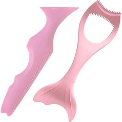 Alipis Pack of 2 Silicone Eyeliner Stencils with Eyes Make Up Aid and Scale Line Reusable Skin-Friendly Makeup Aid for Precise Eyelid Eyebrow Lip Contour and