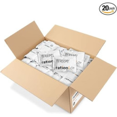 ration1 Drinking Water Supply 5 L (20 x 250 ml) - 10 Year Shelf Life - Emergency Water for Crisis Prevention, Camping & Outdoor - Individually Packed, Tasteless, Ready to Drink Immediately