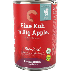 Herrmanns Puppy Beef with Apple and Oatmeal, Pack of 12 (12 x 400 g)