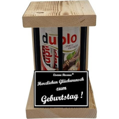 Duplo Bar - Emergency Reserve - Black Edition - Herzl. Glückw. zum Geburtstag - Birthday Gift - The Cute Funny Wooden Gift Idea for Men and Women