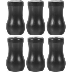 BESPORTBLE Vorhang-Anhänger, Zubehör, Fensterrollos, Stahl, Zugschnur, Griffe, Kordel, Quaste, Vorhangschnur, Zubehör, Jalousienknauf, Vorhangschiene, Zugschnurenden, Draperie, schwarz, 6 Stück