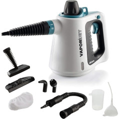 Ariete 4137 Vaporì Jet, Multifunctional Steam Cleaner, Eliminates 99.9% of Germs and Bacteria, No Cleaning Agents, Ready to Use in 3 Minutes, Pressure 3.5 Bar, Includes Accessory Set