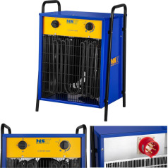 Ēkas ventilatora sildītājs ģipša sienu žāvēšanai taisnstūra 400V 22000W