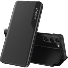 Futrālis Samsung S24 ar atvāžamu vāciņu un statīvu Eco Leather View Case melns