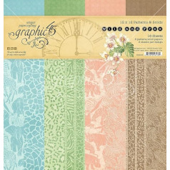 Graphic 45 Double-Sided Paper Pad 12 x 12 Inches 16/Pkg Wild & Free