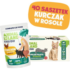Animal Island vistas gaļas buljonā barība kaķiem monopak 40x85g