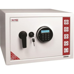 RESKAL Security Safe 38.5L Electronic Code, Emergency Key and Alarm - 2 Latches of 20mm Interior Lighting, One Piece Steel - Corrosion Resistance, LCD Display - Dimensions 310 x 430 x 375 mm