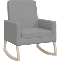 vidaXL Rocking Chair Light Grey Fabric