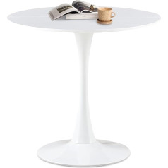 Kitchen Table Small Dining Table Round Dining Table Coffee Table for Kitchen Dining Room Living Room Office Simple Small Table for 2-4 People White