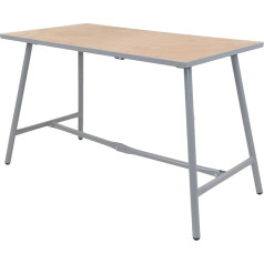 TRUTZHOLM Werkbank 114 x 60 x 84 cm klappbar Werktisch bis 150 kg Tragkraft Stahl Grau mit Sperrholzplatte
