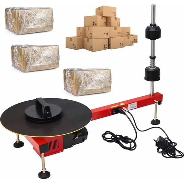 Smart Home, Electric Stretch Film Wrapping Machine, Pallet Winder with Turntable for Safe Packaging, Ideal for Industry and Warehouses